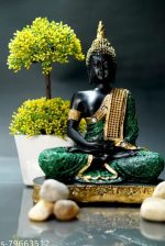 Handicraft Meditating Setting Monk Buddha