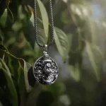 Hanuman Ji Pendant Oxodaised Silver Chain Package Contains