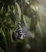 Hanuman Ji Pendant Oxodaised Silver Chain Package Contains