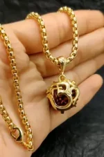 Om Rudraksha Pendant With Chain - Image 3