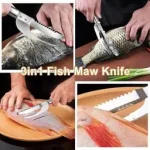 3-in-1 Stainless Steel Fish Scaler Remover Knife - Image 5