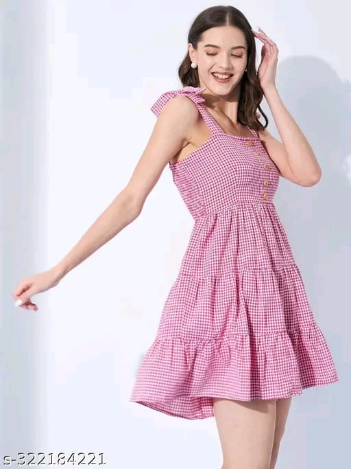 WhatsApp Image 2026-07-11 at 12.56.44 (2) Cotton Dress for Women (Pink and White) - Image 1