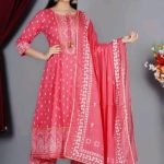 Women's Rayon printed Anarkali Kurt's